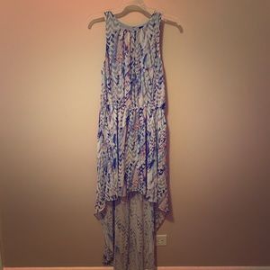Floral High Low Maxi Dress
